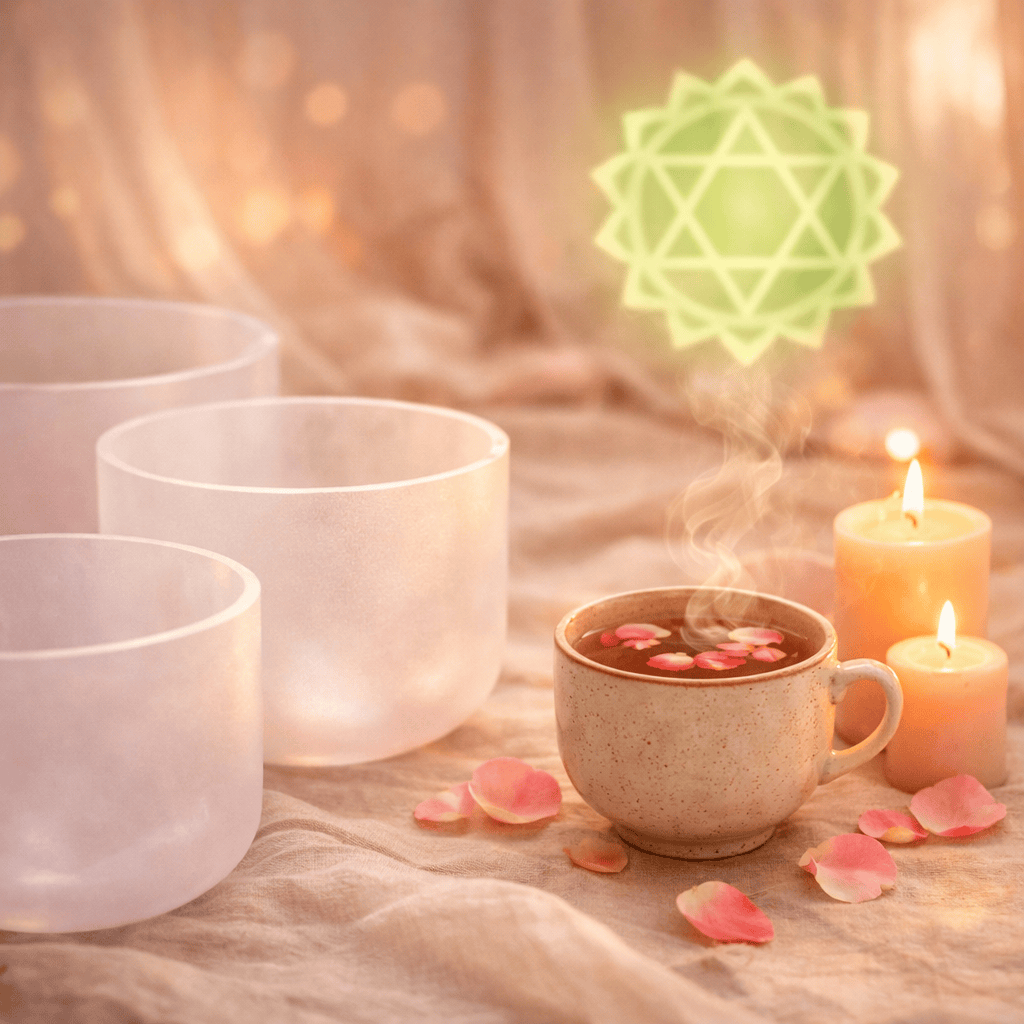 Atelier libération du chakra du cœur avec bols de cristal. Séances à Senlisse (78), Chartres (28) et en Essonne (91).